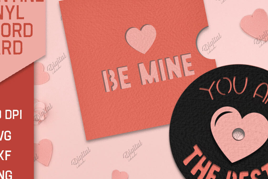 Σετ των 2 Intra απο ξύλο plywood 3mm-4mm πάχος – Χαρτί κοπής καρτών βινυλίου Valentine Δίασταση  20x20 cm INTRAFABR-85066756