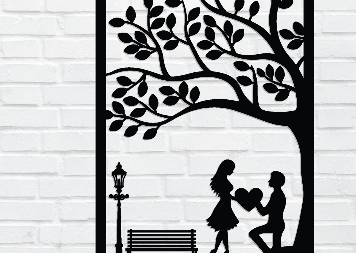 Intra απο ξύλο plywood 3mm-4mm πάχος – Βαλεντίνο Wall Art-Cutfile Laser γάμου Δίασταση  40x30 cm INTRAFABR-89609792