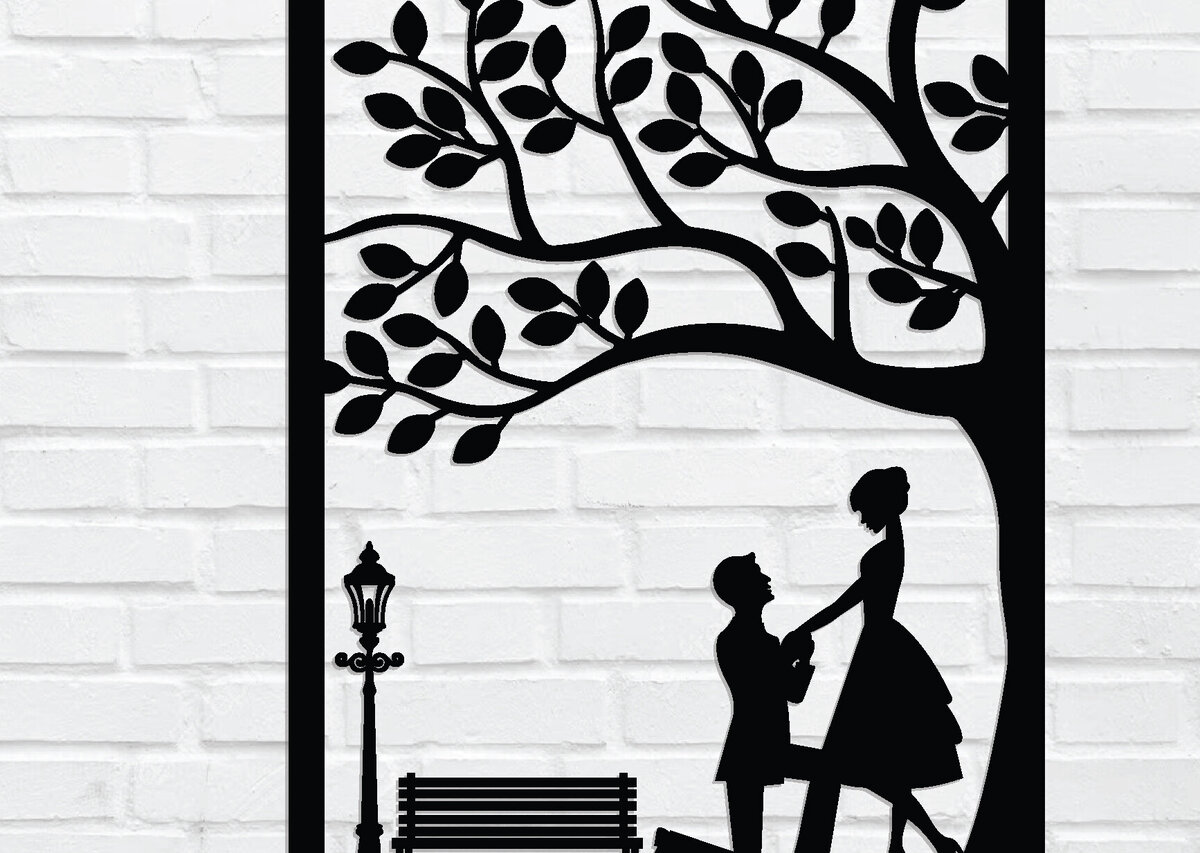 Intra απο ξύλο plywood 3mm-4mm πάχος – Βαλεντίνο Wall Art-Cutfile Laser γάμου Δίασταση  40x30 cm INTRAFABR-89609728