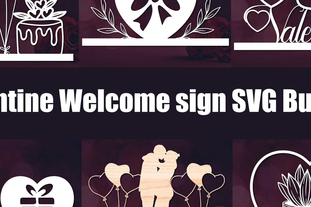 Σετ των 2 Intra απο ξύλο plywood 3mm-4mm πάχος – Πακέτο κοπής με λέιζερ καλωσορίσματος για τον Άγιο Βαλεντίνο Δίασταση  20x20 cm INTRAFABR-60396414