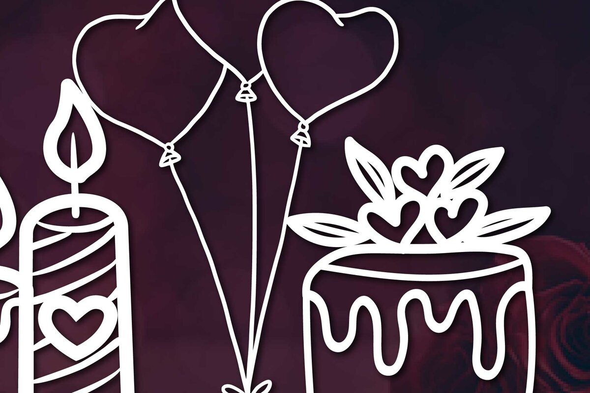 Σετ των 2 Intra απο ξύλο plywood 3mm-4mm πάχος – Σημάδι καλωσορίσματος Αγίου Βαλεντίνου Δίασταση  20x20 cm INTRAFABR-60395765