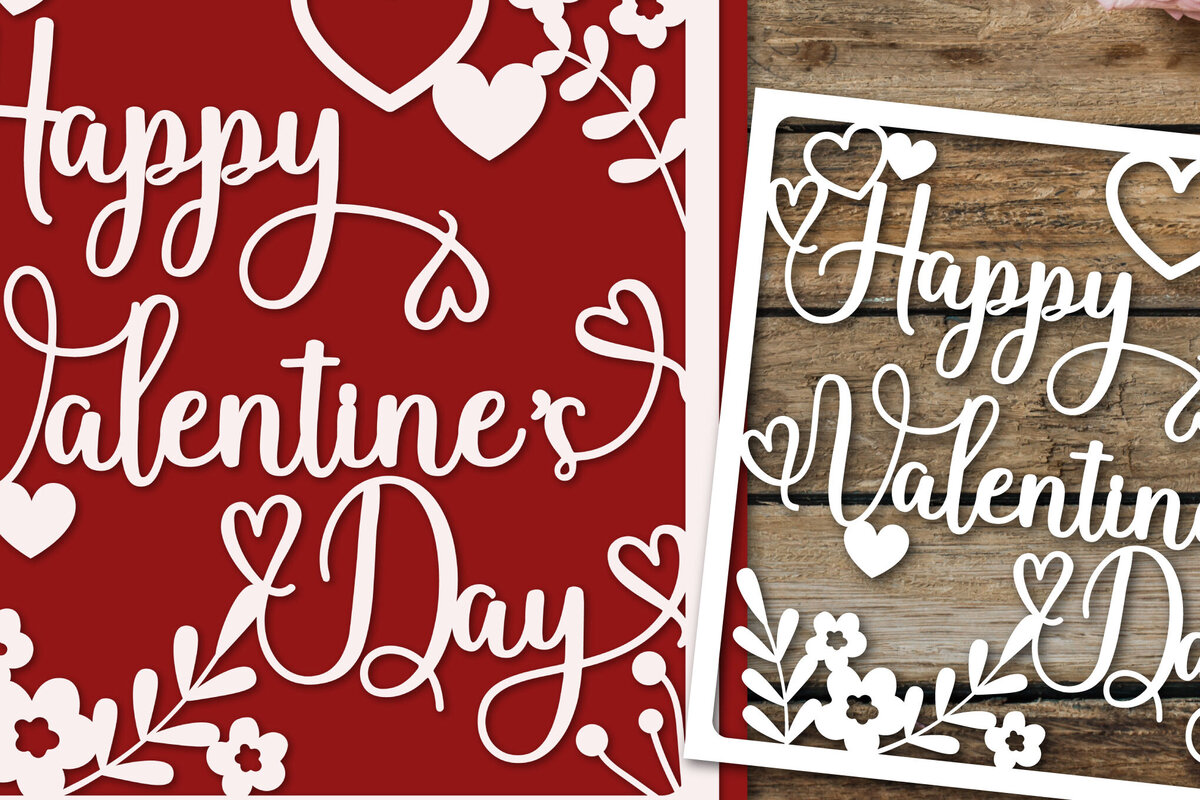 Σετ των 2 Intra απο ξύλο plywood 3mm-4mm πάχος – Κάρτα Αγίου Βαλεντίνου, Ευτυχισμένη Ημέρα του Αγίου Βαλεντίνου Δίασταση  20x20 cm INTRAFABR-120038776