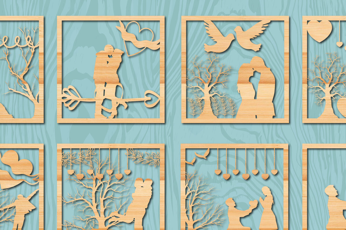 Intra απο ξύλο plywood 3mm-4mm πάχος – Διακόσμηση τοίχου για ζευγάρια Αγίου Βαλεντίνου Πακέτο Δίασταση  40x30 cm INTRAFABR-21893268