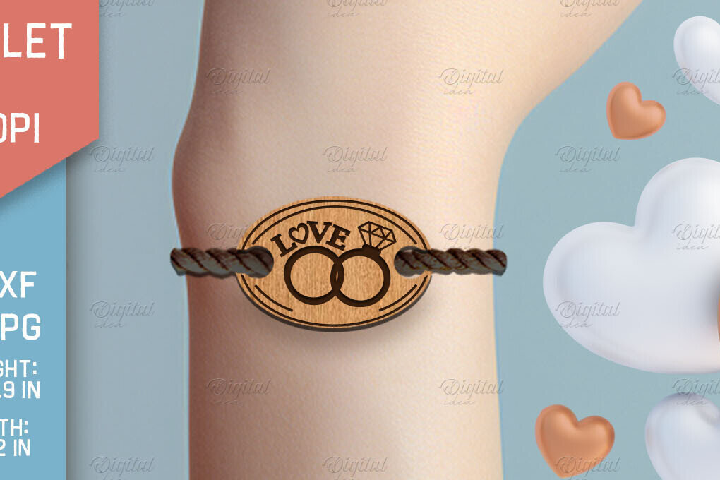 Σετ των 3 Intra απο ξύλο plywood 3mm-4mm πάχος – Βραχιόλι του Αγίου Βαλεντίνου με Δίασταση  20x20 cm INTRAFABR-85705840