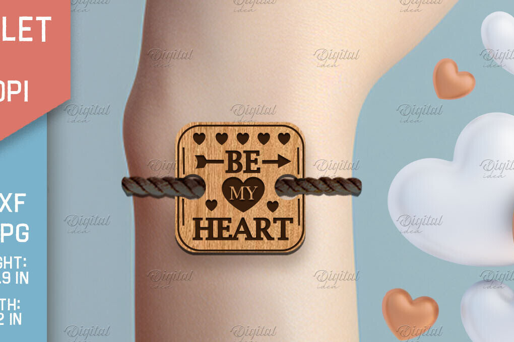 Σετ των 3 Intra απο ξύλο plywood 3mm-4mm πάχος – Βραχιόλι του Αγίου Βαλεντίνου με Δίασταση  20x20 cm INTRAFABR-85705500