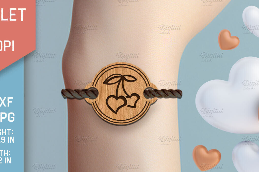 Σετ των 3 Intra απο ξύλο plywood 3mm-4mm πάχος – Βραχιόλι του Αγίου Βαλεντίνου με Δίασταση  20x20 cm INTRAFABR-85705599