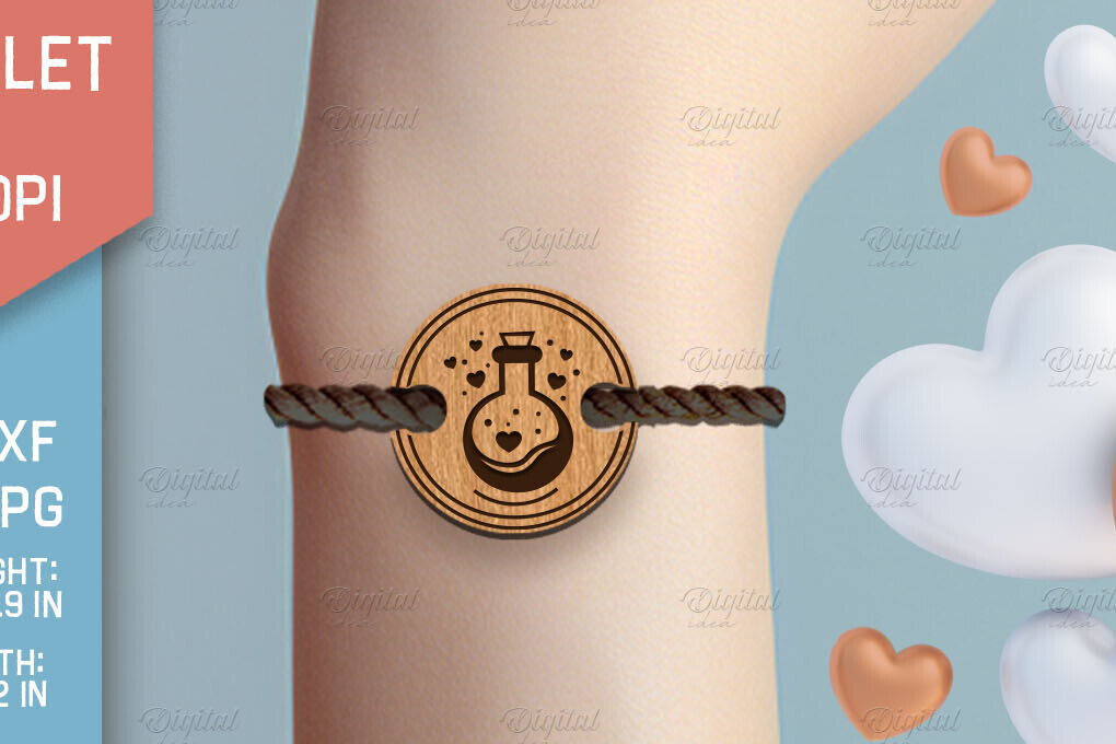 Σετ των 3 Intra απο ξύλο plywood 3mm-4mm πάχος – Βραχιόλι του Αγίου Βαλεντίνου με Δίασταση  20x20 cm INTRAFABR-85705690