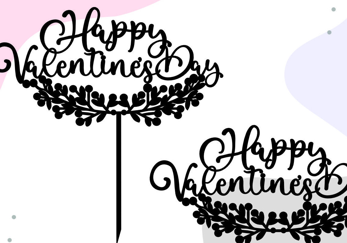 Σετ των 2 Intra απο ξύλο plywood 3mm-4mm πάχος – Τούρτα για την ημέρα του Αγίου Βαλεντίνου Δίασταση  20x20 cm INTRAFABR-86613097