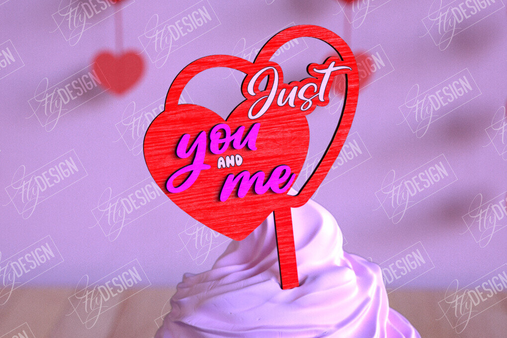 Σετ των 2 Intra απο ξύλο plywood 3mm-4mm πάχος – Τούρτες για την ημέρα του Αγίου Βαλεντίνου | Αρχείο CNC Δίασταση  20x20 cm INTRAFABR-110269151