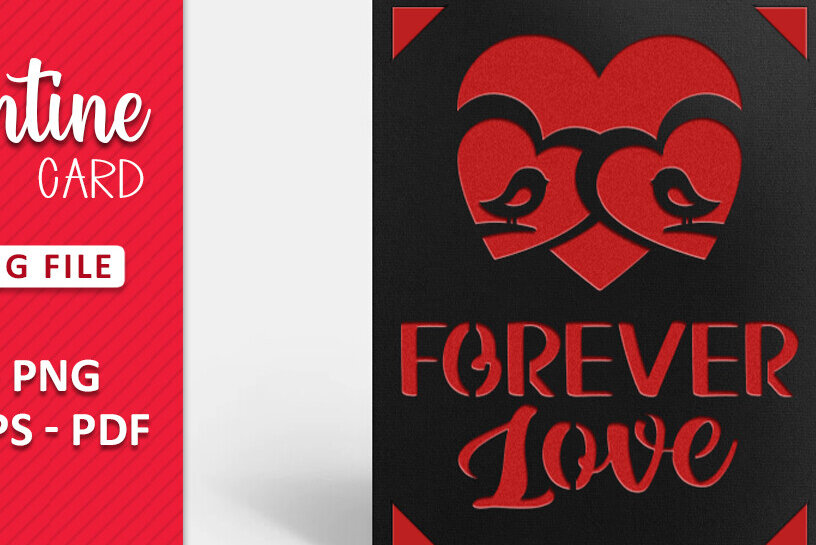 Σετ των 2 Intra απο ξύλο plywood 3mm-4mm πάχος – Αρχείο αποκοπής κάρτας για την ημέρα του Αγίου Βαλεντίνου Δίασταση  20x20 cm INTRAFABR-89933472