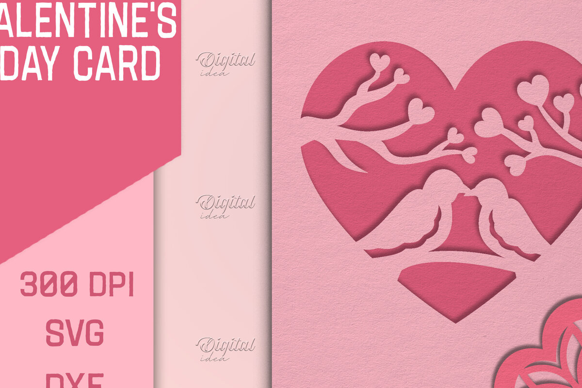 Σετ των 2 Intra απο ξύλο plywood 3mm-4mm πάχος – Κάρτα για την ημέρα του Αγίου Βαλεντίνου. Ευχετήρια κάρτα Δίασταση  20x20 cm INTRAFABR-85386236