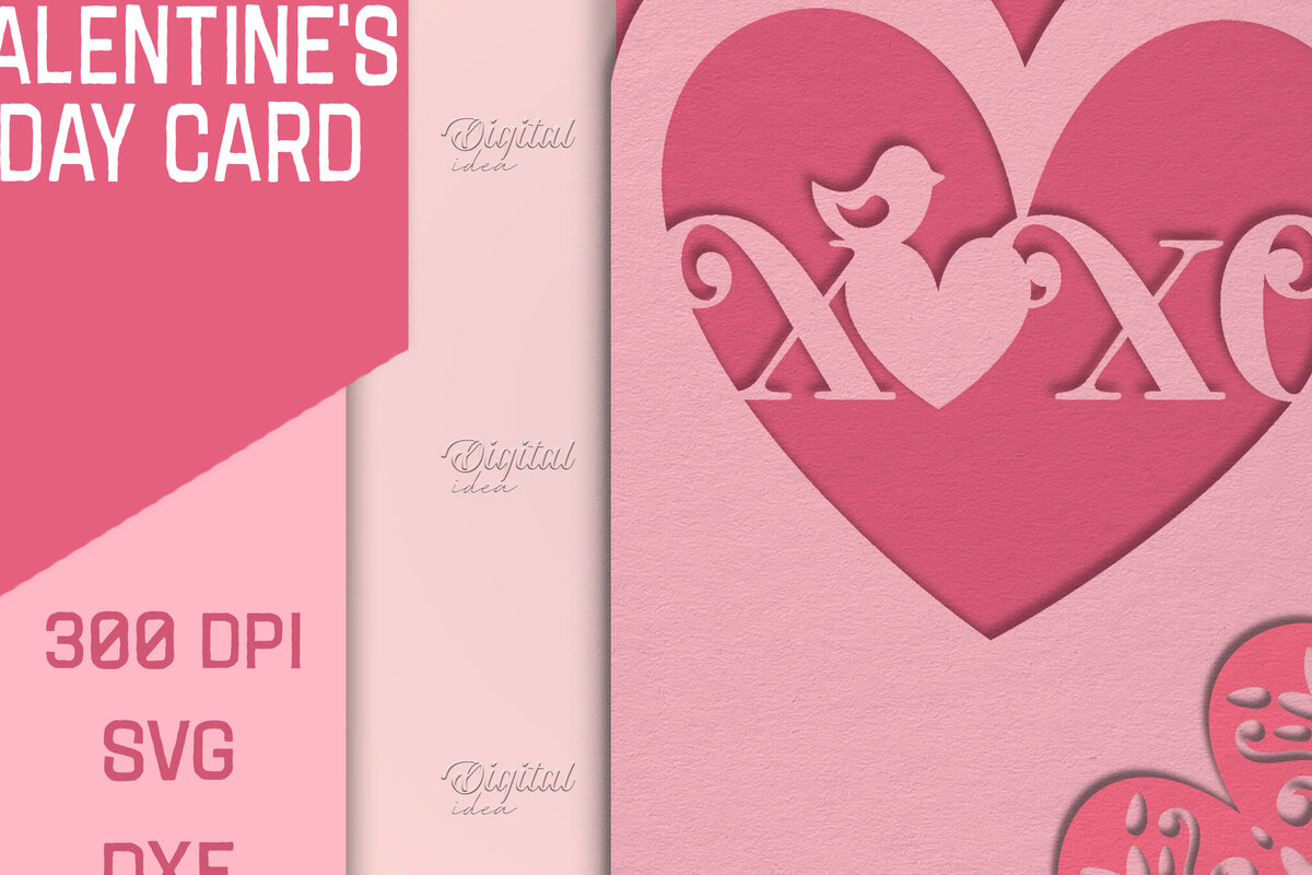 Σετ των 2 Intra απο ξύλο plywood 3mm-4mm πάχος – Κάρτα για την ημέρα του Αγίου Βαλεντίνου. Ευχετήρια κάρτα Δίασταση  20x20 cm INTRAFABR-85385724