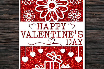 Σετ των 2 Intra απο ξύλο plywood 3mm-4mm πάχος – Κάρτα για την Ημέρα του Αγίου Βαλεντίνου Δίασταση  20x20 cm INTRAFABR-57587329