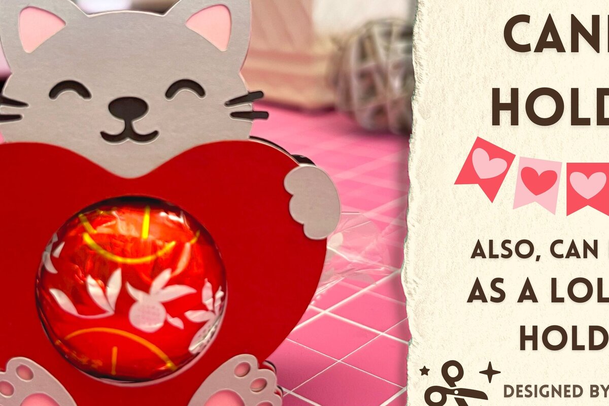 Σετ των 2 Intra απο ξύλο plywood 3mm-4mm πάχος – Ημέρα του Αγίου Βαλεντίνου Κάτοχος καραμελών για γάτα Δίασταση  20x20 cm INTRAFABR-90899254