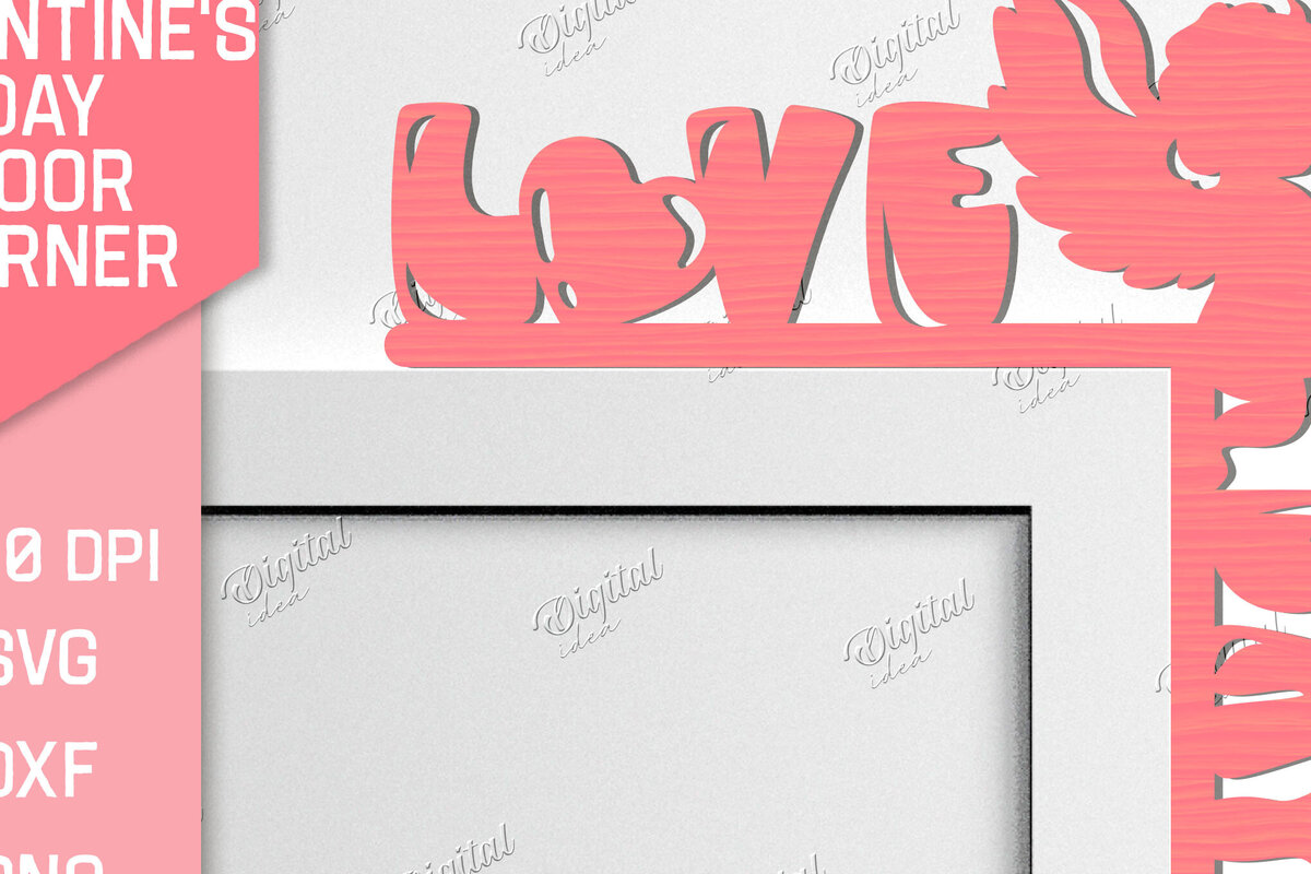 Σετ των 2 Intra απο ξύλο plywood 3mm-4mm πάχος – Γωνιακή για την ημέρα του Αγίου Βαλεντίνου Δίασταση  20x20 cm INTRAFABR-84668195