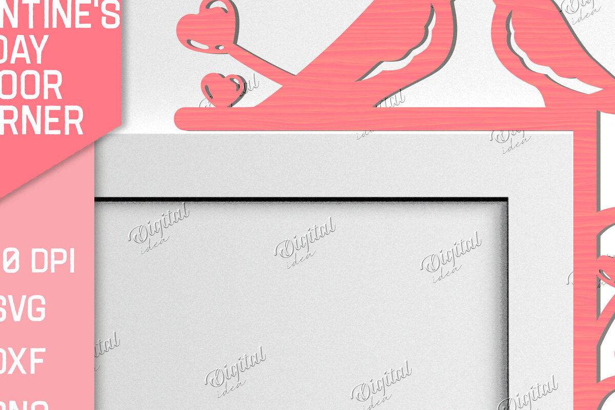 Σετ των 2 Intra απο ξύλο plywood 3mm-4mm πάχος – Γωνιακή για την ημέρα του Αγίου Βαλεντίνου Δίασταση  20x20 cm INTRAFABR-84667424