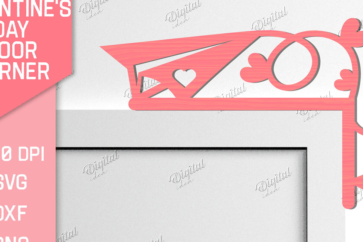 Σετ των 2 Intra απο ξύλο plywood 3mm-4mm πάχος – Γωνιακή για την ημέρα του Αγίου Βαλεντίνου Δίασταση  20x20 cm INTRAFABR-84667846