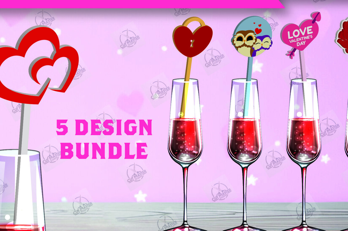 Σετ των 2 Intra απο ξύλο plywood 3mm-4mm πάχος – Πακέτο αναδευτήρα ποτών για την ημέρα του Αγίου Βαλεντίνου Δίασταση  20x20 cm INTRAFABR-110393806