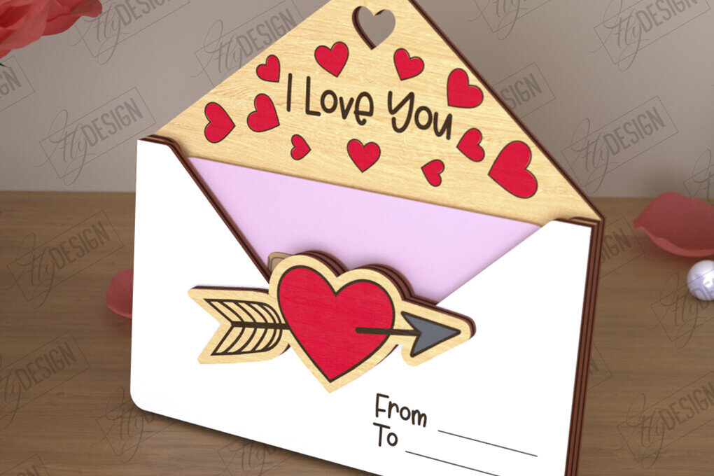 Σετ των 2 Intra απο ξύλο plywood 3mm-4mm πάχος – Κάτοχος δωροκάρτας για την ημέρα του Αγίου Βαλεντίνου | Δώρο Δίασταση  20x20 cm INTRAFABR-110261973