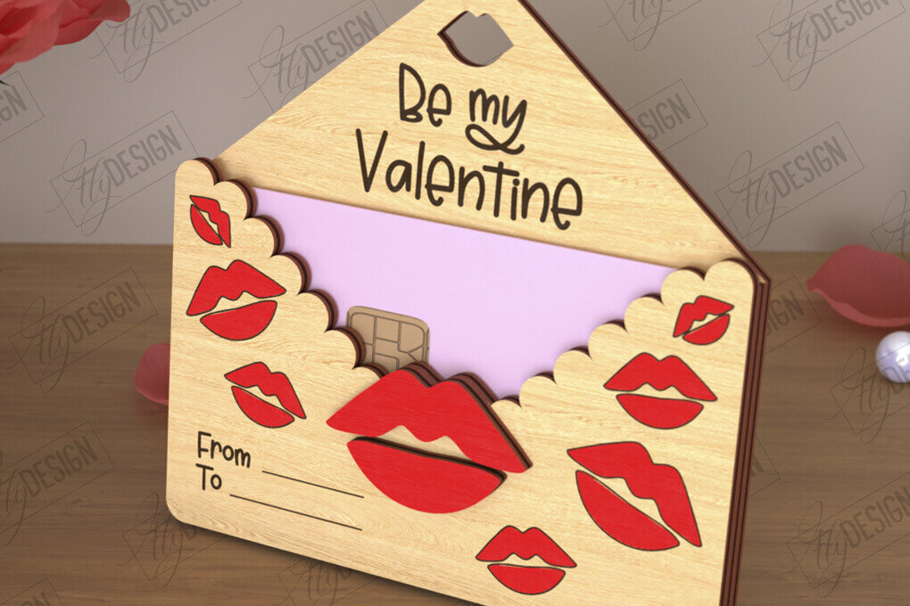 Σετ των 2 Intra απο ξύλο plywood 3mm-4mm πάχος – Κάτοχος δωροκάρτας για την ημέρα του Αγίου Βαλεντίνου | Δώρο Δίασταση  20x20 cm INTRAFABR-110261990
