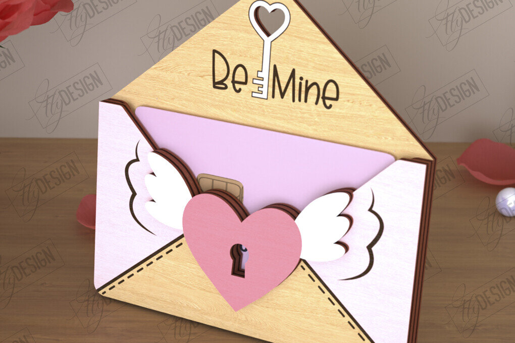 Σετ των 2 Intra απο ξύλο plywood 3mm-4mm πάχος – Κάτοχος δωροκάρτας για την ημέρα του Αγίου Βαλεντίνου | Δώρο Δίασταση  20x20 cm INTRAFABR-110261999