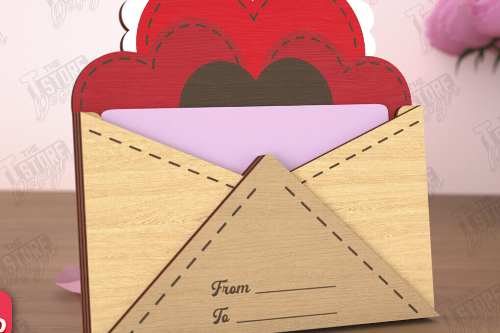 Σετ των 2 Intra απο ξύλο plywood 3mm-4mm πάχος – Κάτοχος δωροκάρτας για την ημέρα του Αγίου Βαλεντίνου | Δώρο Δίασταση  20x20 cm INTRAFABR-110259582