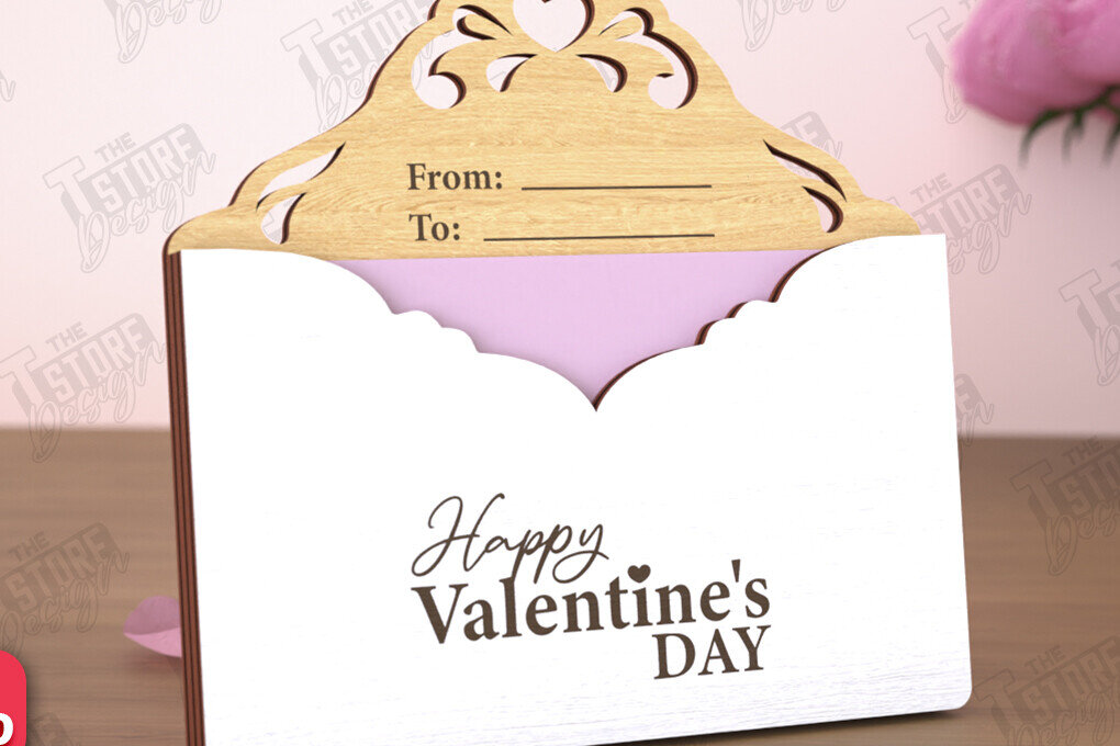 Σετ των 2 Intra απο ξύλο plywood 3mm-4mm πάχος – Κάτοχος δωροκάρτας για την ημέρα του Αγίου Βαλεντίνου | Δώρο Δίασταση  20x20 cm INTRAFABR-110259589