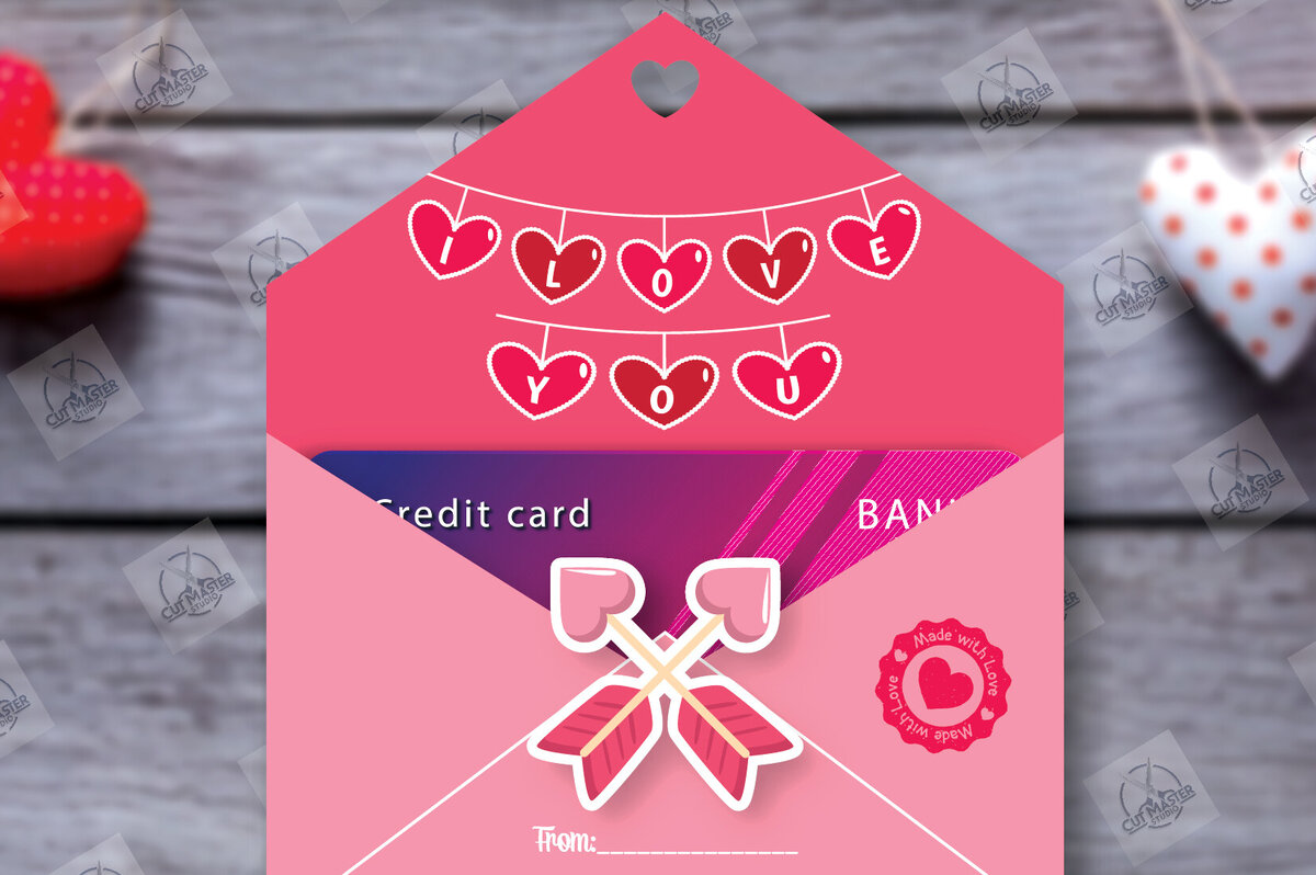 Σετ των 2 Intra απο ξύλο plywood 3mm-4mm πάχος – Κάτοχος δωροκάρτας για την ημέρα του Αγίου Βαλεντίνου Δίασταση  20x20 cm INTRAFABR-113939427