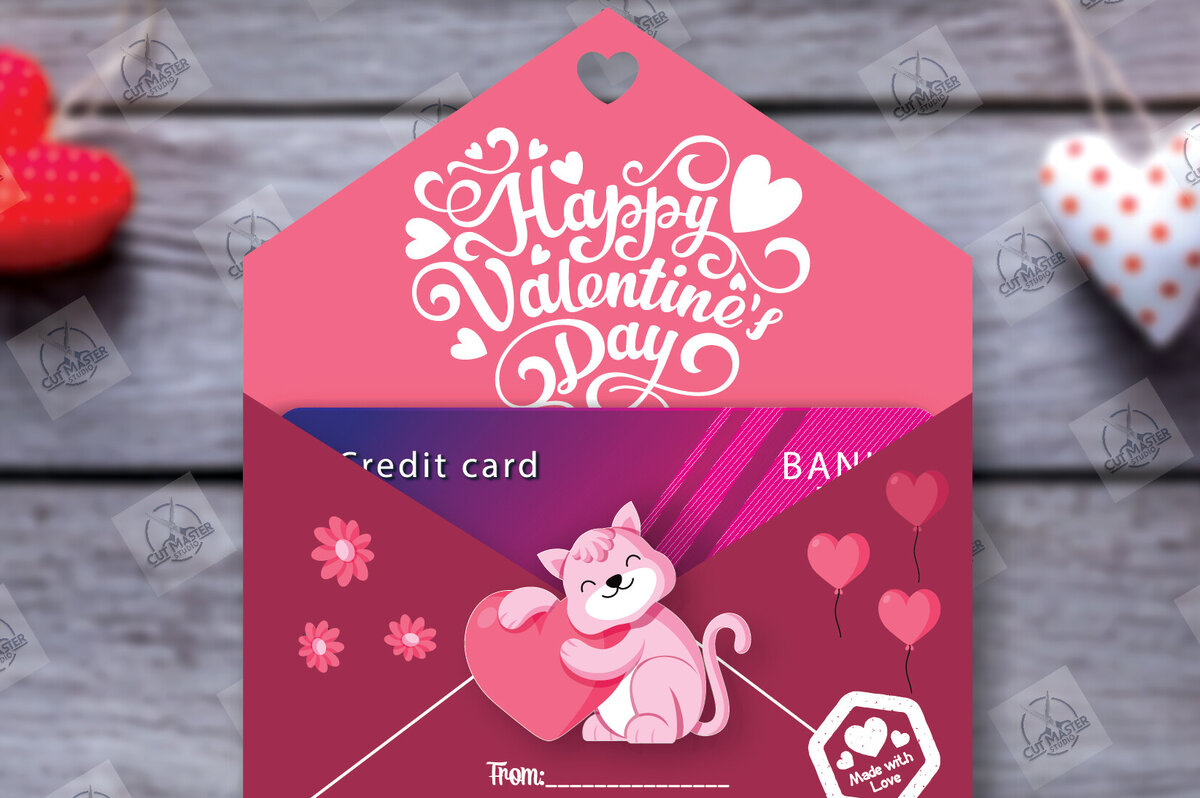 Σετ των 2 Intra απο ξύλο plywood 3mm-4mm πάχος – Κάτοχος δωροκάρτας για την ημέρα του Αγίου Βαλεντίνου Δίασταση  20x20 cm INTRAFABR-113939449