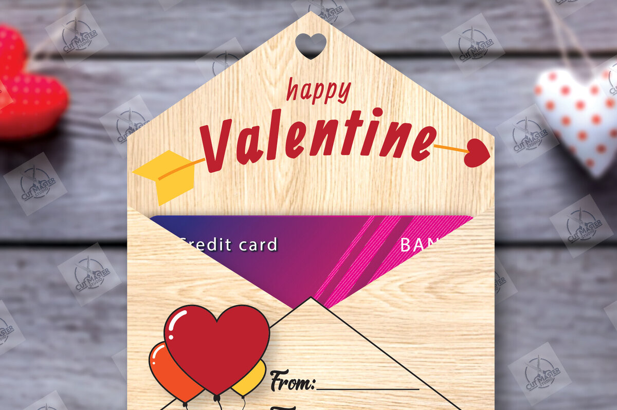 Σετ των 2 Intra απο ξύλο plywood 3mm-4mm πάχος – Κάτοχος δωροκάρτας για την ημέρα του Αγίου Βαλεντίνου Δίασταση  20x20 cm INTRAFABR-113939252