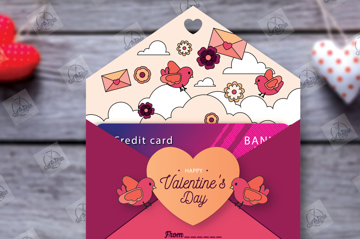 Σετ των 2 Intra απο ξύλο plywood 3mm-4mm πάχος – Κάτοχος δωροκάρτας για την ημέρα του Αγίου Βαλεντίνου Δίασταση  20x20 cm INTRAFABR-113939279