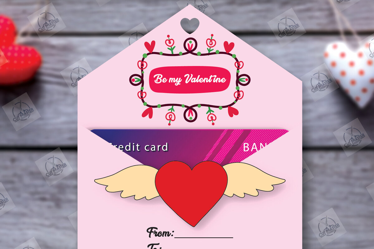 Σετ των 2 Intra απο ξύλο plywood 3mm-4mm πάχος – Κάτοχος δωροκάρτας για την ημέρα του Αγίου Βαλεντίνου Δίασταση  20x20 cm INTRAFABR-113939354