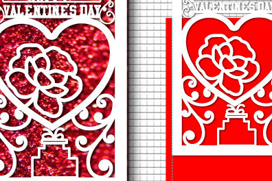 Σετ των 2 Intra απο ξύλο plywood 3mm-4mm πάχος – Στρώμα δωροκάρτας για την ημέρα του Αγίου Βαλεντίνου 1334 Δίασταση  20x20 cm INTRAFABR-114863860