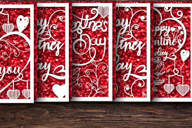 Σετ των 2 Intra απο ξύλο plywood 3mm-4mm πάχος – Δωροκάρτα για την Ημέρα του Αγίου Βαλεντίνου Πακέτο 845 Δίασταση  20x20 cm INTRAFABR-87318247