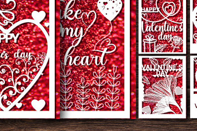 Σετ των 2 Intra απο ξύλο plywood 3mm-4mm πάχος – Δωροκάρτα για την Ημέρα του Αγίου Βαλεντίνου Πακέτο 853 Δίασταση  20x20 cm INTRAFABR-114557449