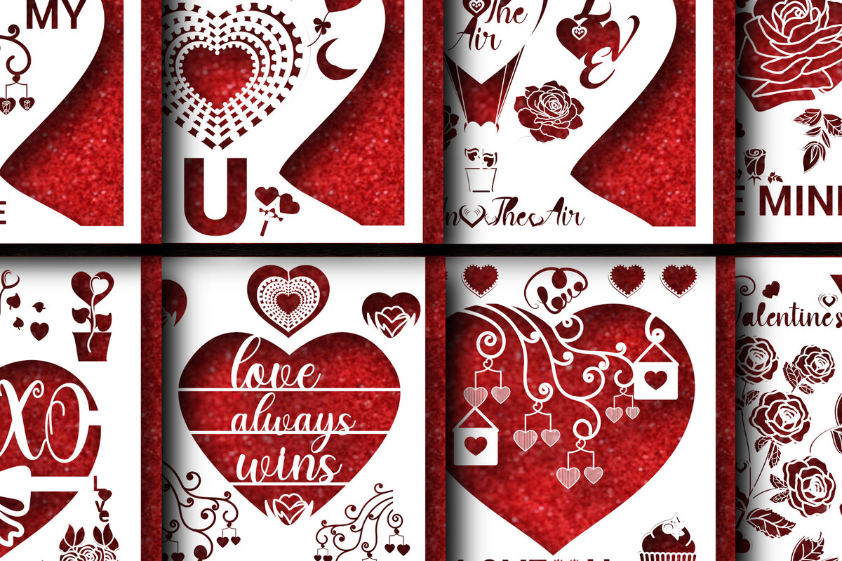 Σετ των 2 Intra απο ξύλο plywood 3mm-4mm πάχος – Δωροκάρτα για την Ημέρα του Αγίου Βαλεντίνου Πακέτο 872 Δίασταση  20x20 cm INTRAFABR-88981107