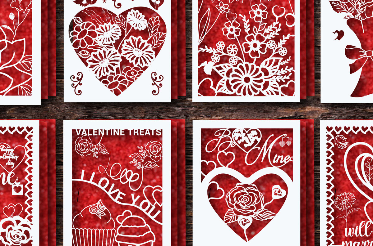 Σετ των 2 Intra απο ξύλο plywood 3mm-4mm πάχος – Δωροκάρτα για την Ημέρα του Αγίου Βαλεντίνου Bundle1002 Δίασταση  20x20 cm INTRAFABR-88145966