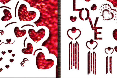 Σετ των 2 Intra απο ξύλο plywood 3mm-4mm πάχος – Δωροκάρτα για την Ημέρα του Αγίου Βαλεντίνου Bundle1320 Δίασταση  20x20 cm INTRAFABR-114660696