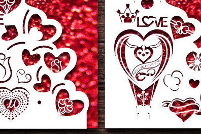 Σετ των 2 Intra απο ξύλο plywood 3mm-4mm πάχος – Δωροκάρτα για την Ημέρα του Αγίου Βαλεντίνου Bundle1368 Δίασταση  20x20 cm INTRAFABR-115159535