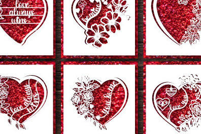 Σετ των 2 Intra απο ξύλο plywood 3mm-4mm πάχος – Δωροκάρτα για την Ημέρα του Αγίου Βαλεντίνου Bundle1404 Δίασταση  20x20 cm INTRAFABR-115635267