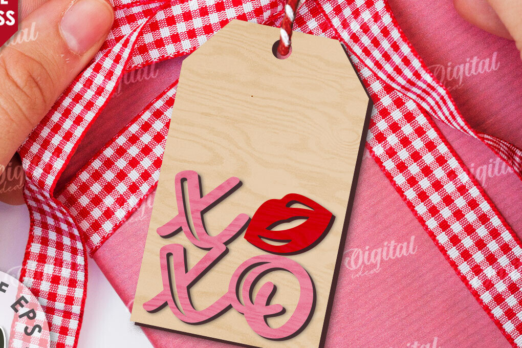 Σετ των 2 Intra απο ξύλο plywood 3mm-4mm πάχος – Ετικέτα δώρου για την ημέρα του Αγίου Βαλεντίνου Δίασταση  20x20 cm INTRAFABR-110182521