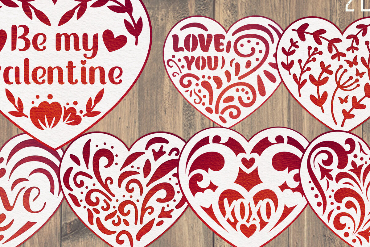 Σετ των 2 Intra απο ξύλο plywood 3mm-4mm πάχος – Πακέτο καρδιών για την ημέρα του Αγίου Βαλεντίνου Δίασταση  20x20 cm INTRAFABR-88294522