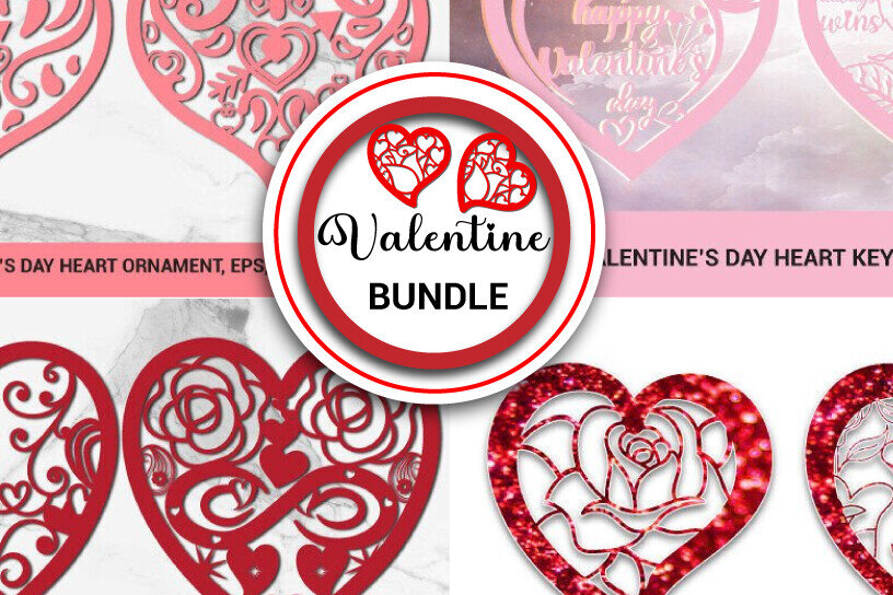 Σετ των 2 Intra απο ξύλο plywood 3mm-4mm πάχος – Πακέτο καρδιάς για την ημέρα του Αγίου Βαλεντίνου Cut1336 Δίασταση  20x20 cm INTRAFABR-114867332