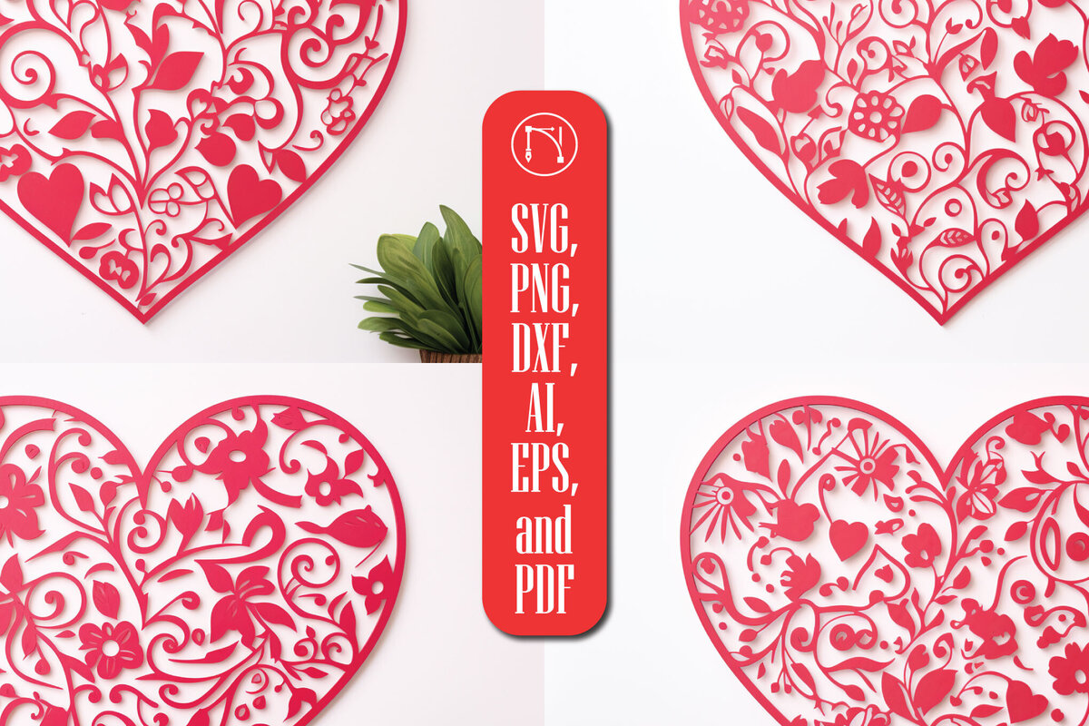 Σετ των 2 Intra απο ξύλο plywood 3mm-4mm πάχος – Πακέτο Heart Element για την Ημέρα του Αγίου Βαλεντίνου Δίασταση  20x20 cm INTRAFABR-85766406