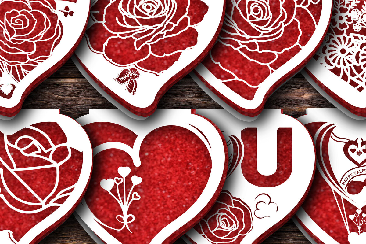 Σετ των 2 Intra απο ξύλο plywood 3mm-4mm πάχος – Δωροκάρτα για την ημέρα του Αγίου Βαλεντίνου 1003 Δίασταση  20x20 cm INTRAFABR-89598745