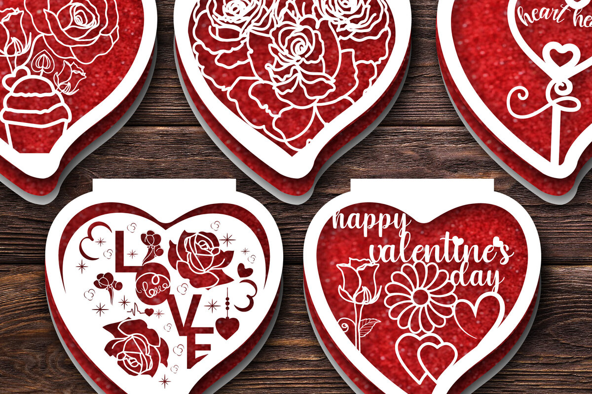 Σετ των 2 Intra απο ξύλο plywood 3mm-4mm πάχος – Δωροκάρτα για την ημέρα του Αγίου Βαλεντίνου 1005 Δίασταση  20x20 cm INTRAFABR-89621794