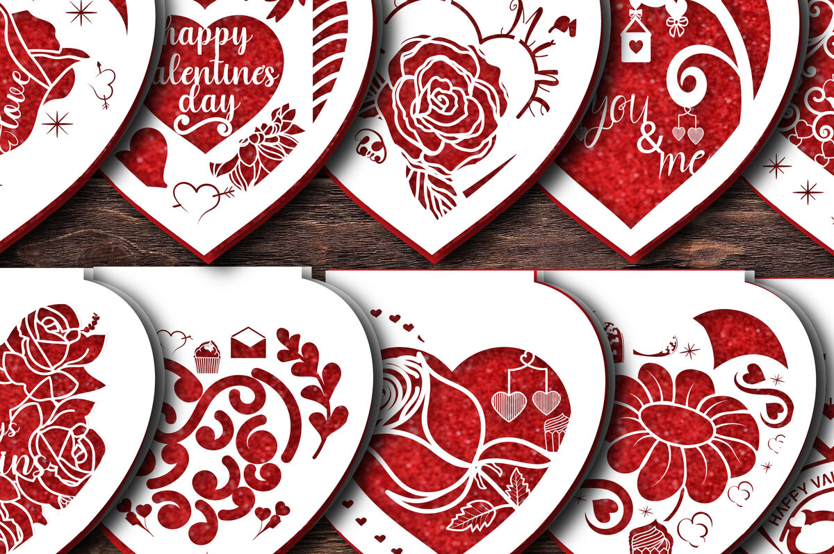 Σετ των 2 Intra απο ξύλο plywood 3mm-4mm πάχος – Δωροκάρτα για την ημέρα του Αγίου Βαλεντίνου 1010 Δίασταση  20x20 cm INTRAFABR-89589512