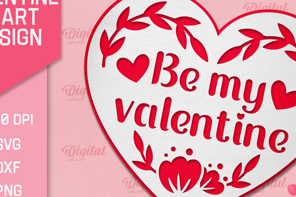 Σετ των 2 Intra απο ξύλο plywood 3mm-4mm πάχος – Ημέρα του Αγίου Βαλεντίνου Heart Paper Cut Δίασταση  20x20 cm INTRAFABR-88294075