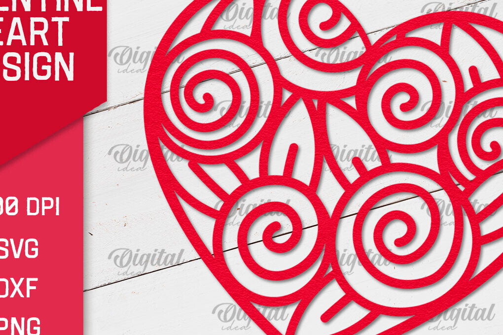 Σετ των 2 Intra απο ξύλο plywood 3mm-4mm πάχος – Ημέρα του Αγίου Βαλεντίνου Heart Paper Cut Δίασταση  20x20 cm INTRAFABR-88212130