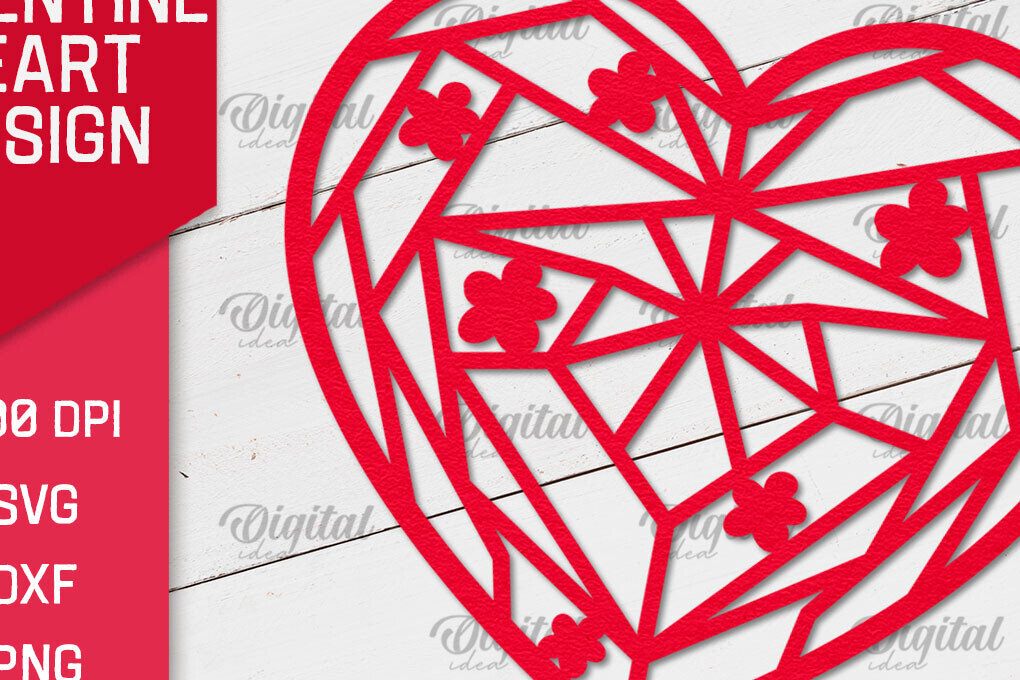 Σετ των 2 Intra απο ξύλο plywood 3mm-4mm πάχος – Ημέρα του Αγίου Βαλεντίνου Heart Paper Cut Δίασταση  20x20 cm INTRAFABR-88212169